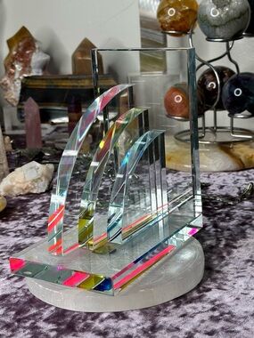 Lucite Miami Beach Vibes Bookend